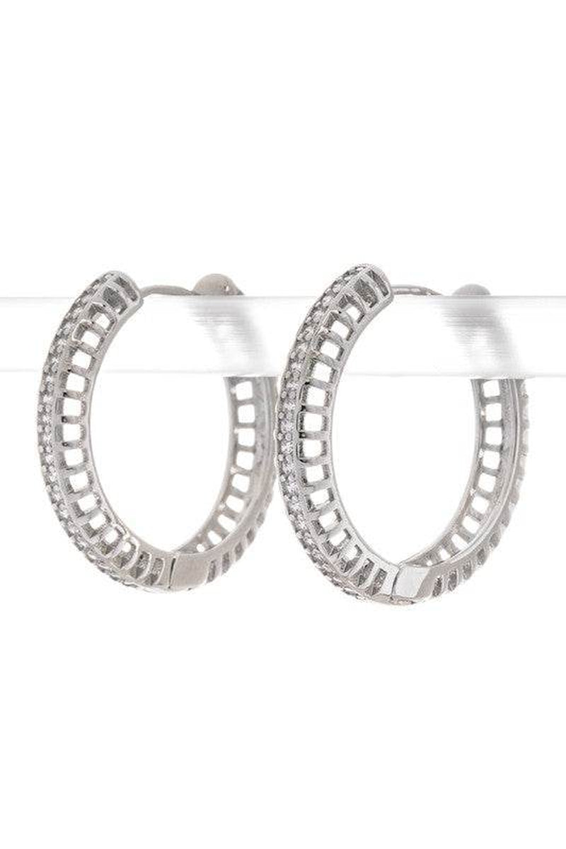 33mm Cubic Zirconia Hoop Earrings