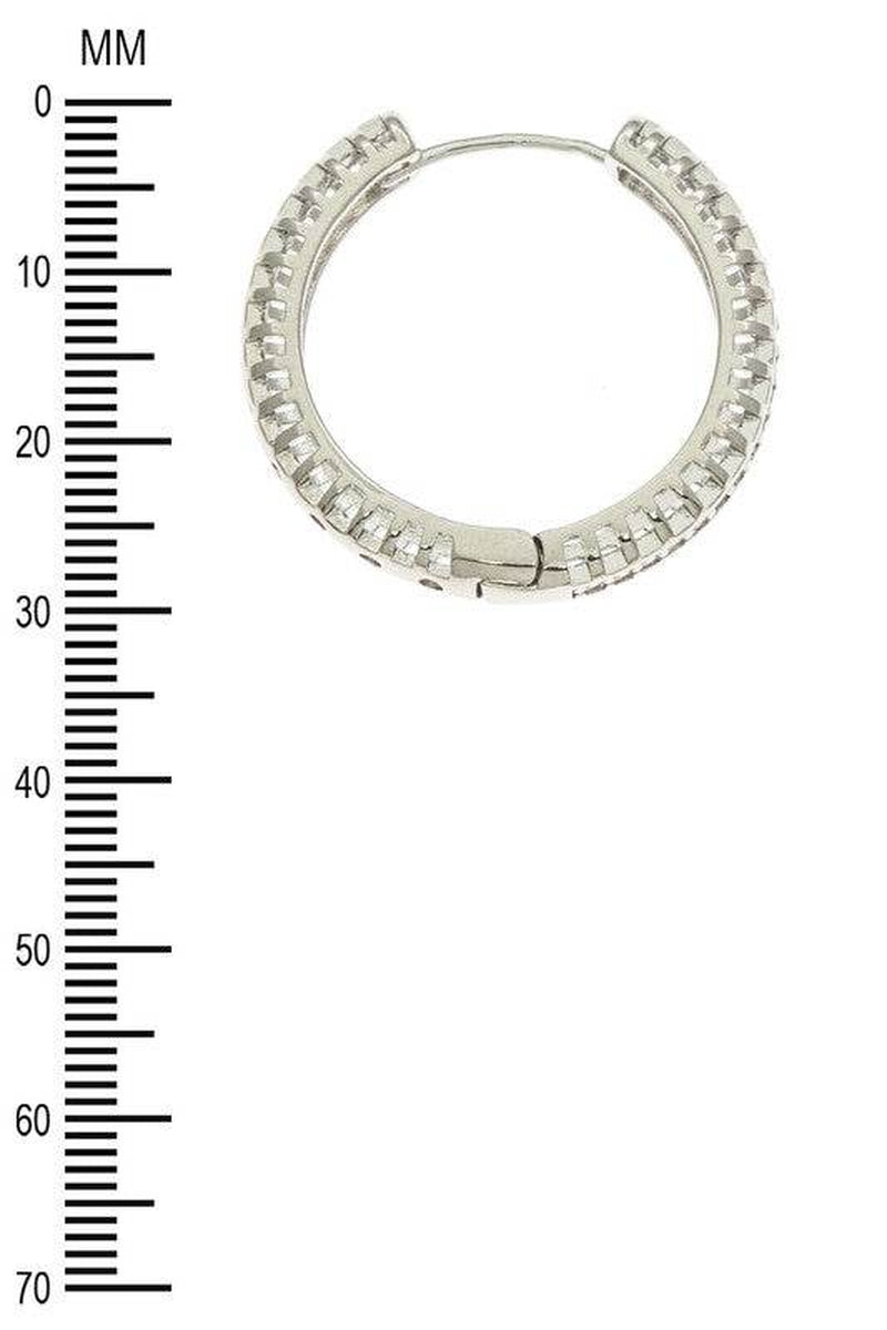 33mm Cubic Zirconia Hoop Earrings