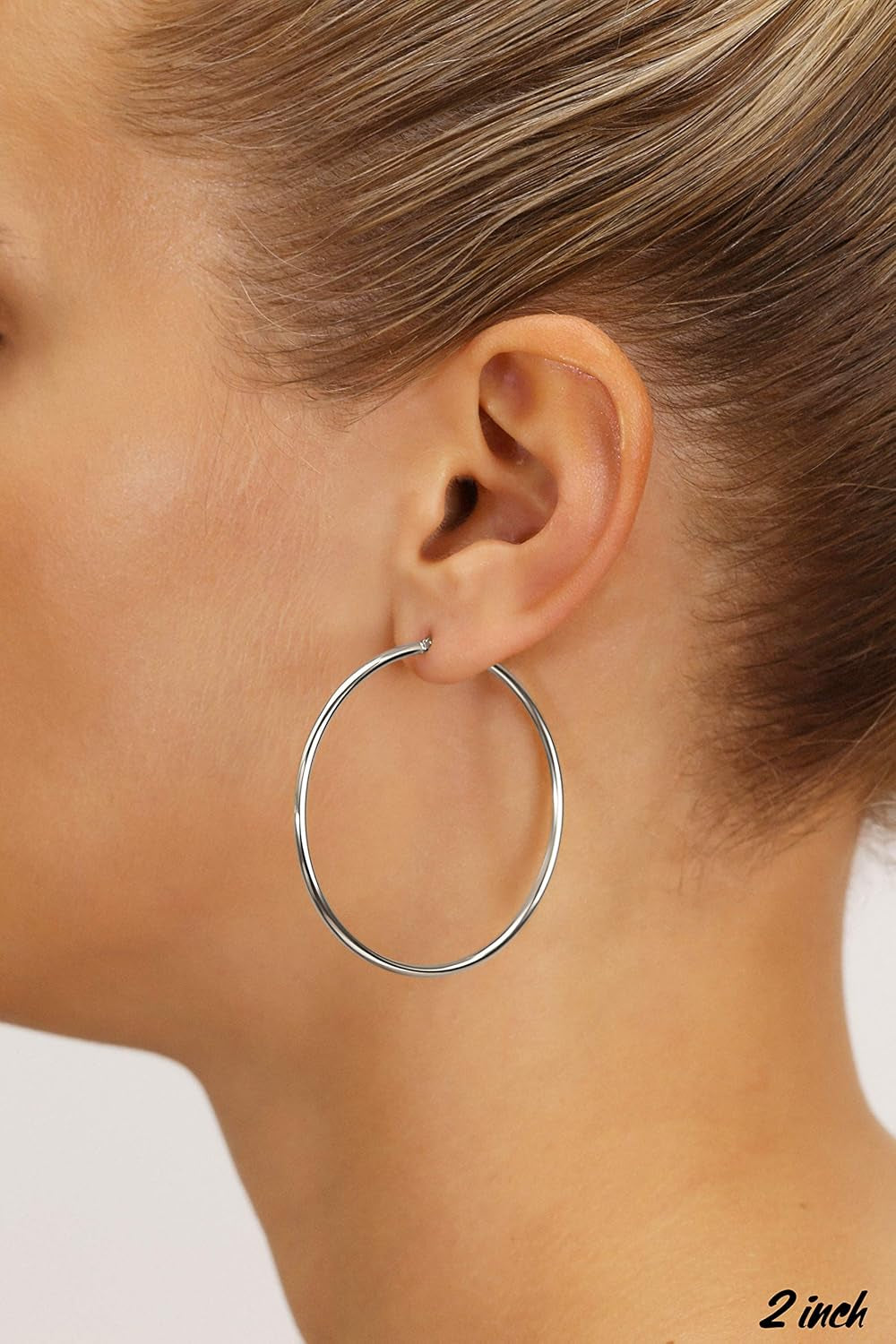 50mm 14K Gold Classic Hoop Earrings
