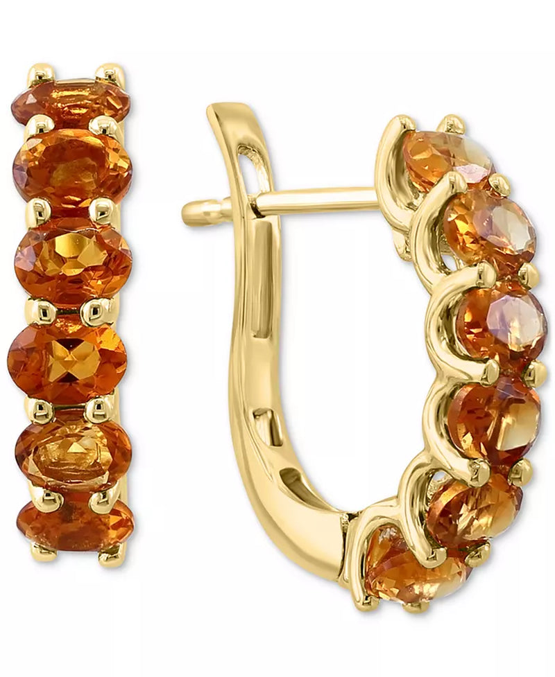 EFFYÂ® Citrine Oval Hoop Earrings (1-3/4 Ct. T.W.) in 14K Gold
