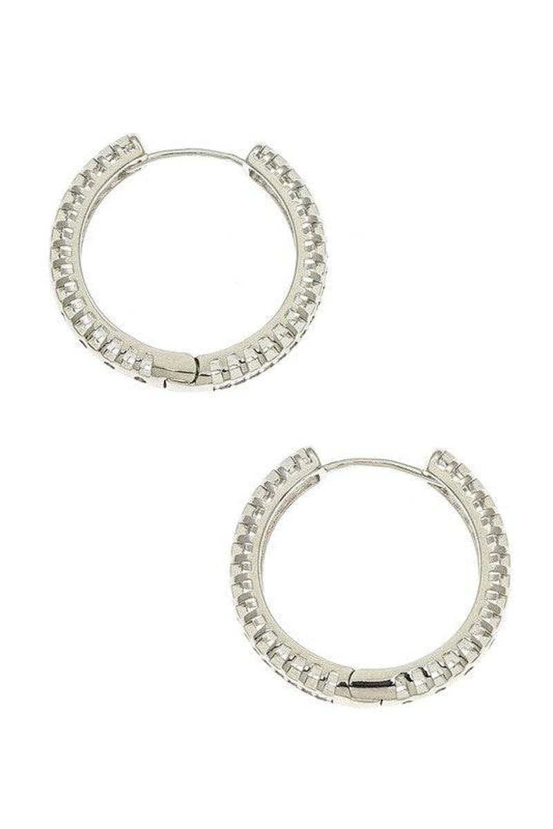 33mm Cubic Zirconia Hoop Earrings