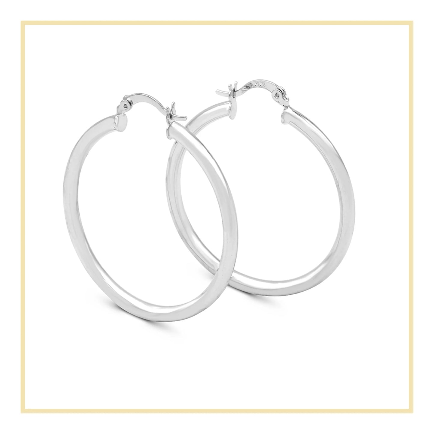 Classic 3mm Silver Hoop Earrings