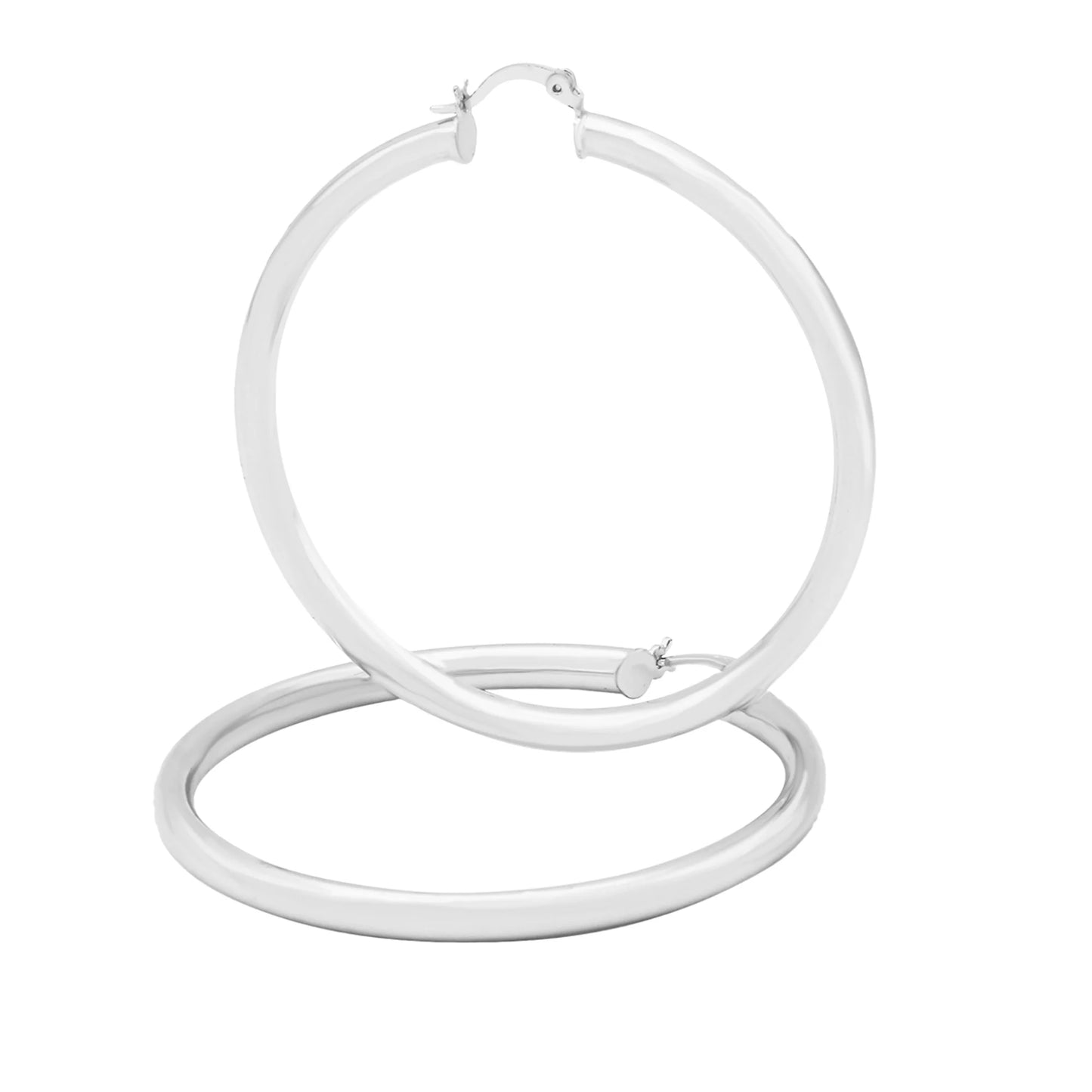 Classic 3mm Silver Hoop Earrings