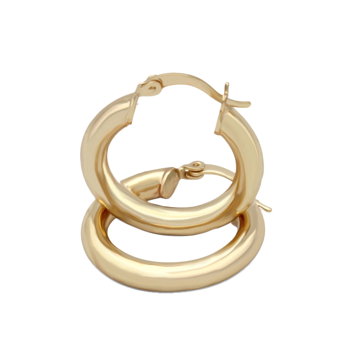 Classic 4mm 14k Gold Plated Hoop Earrings