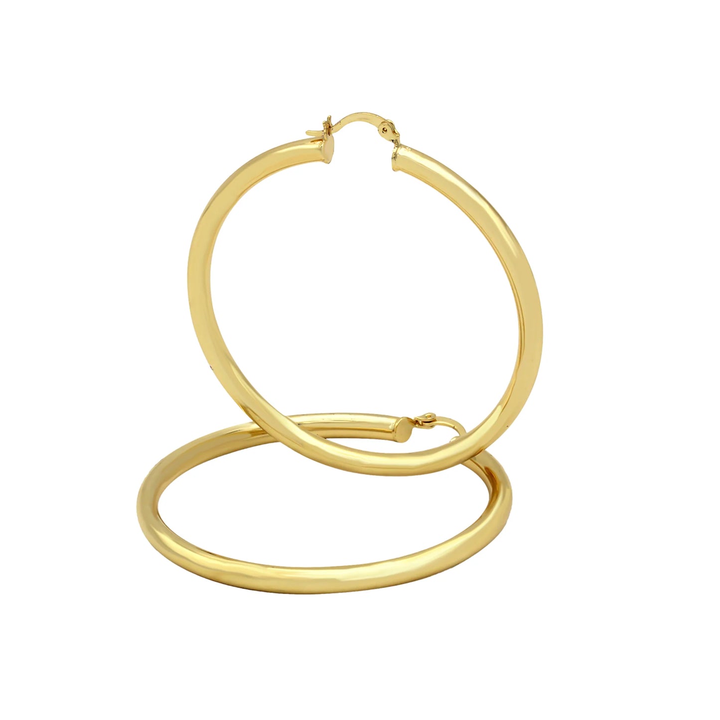 Classic 4mm 14k Gold Plated Hoop Earrings