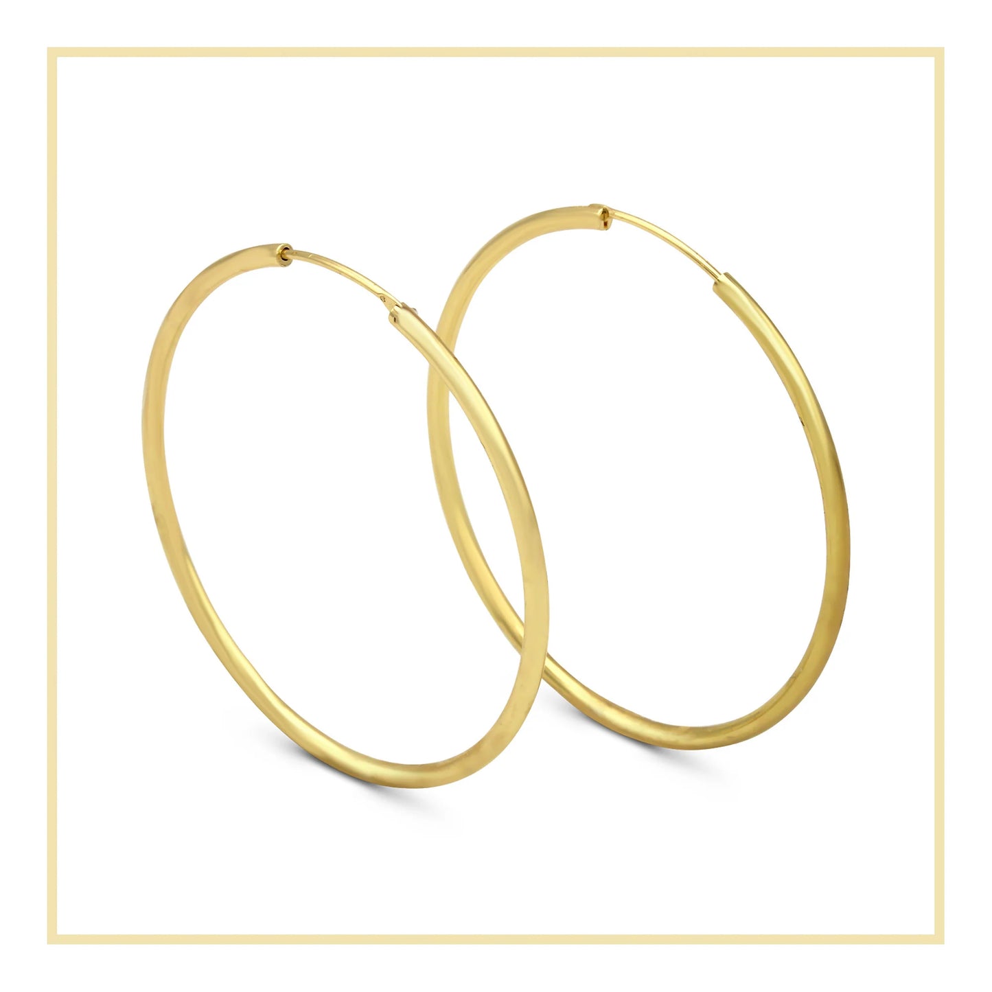 Classic 3mm 14k Gold Plated Hoop Earrings