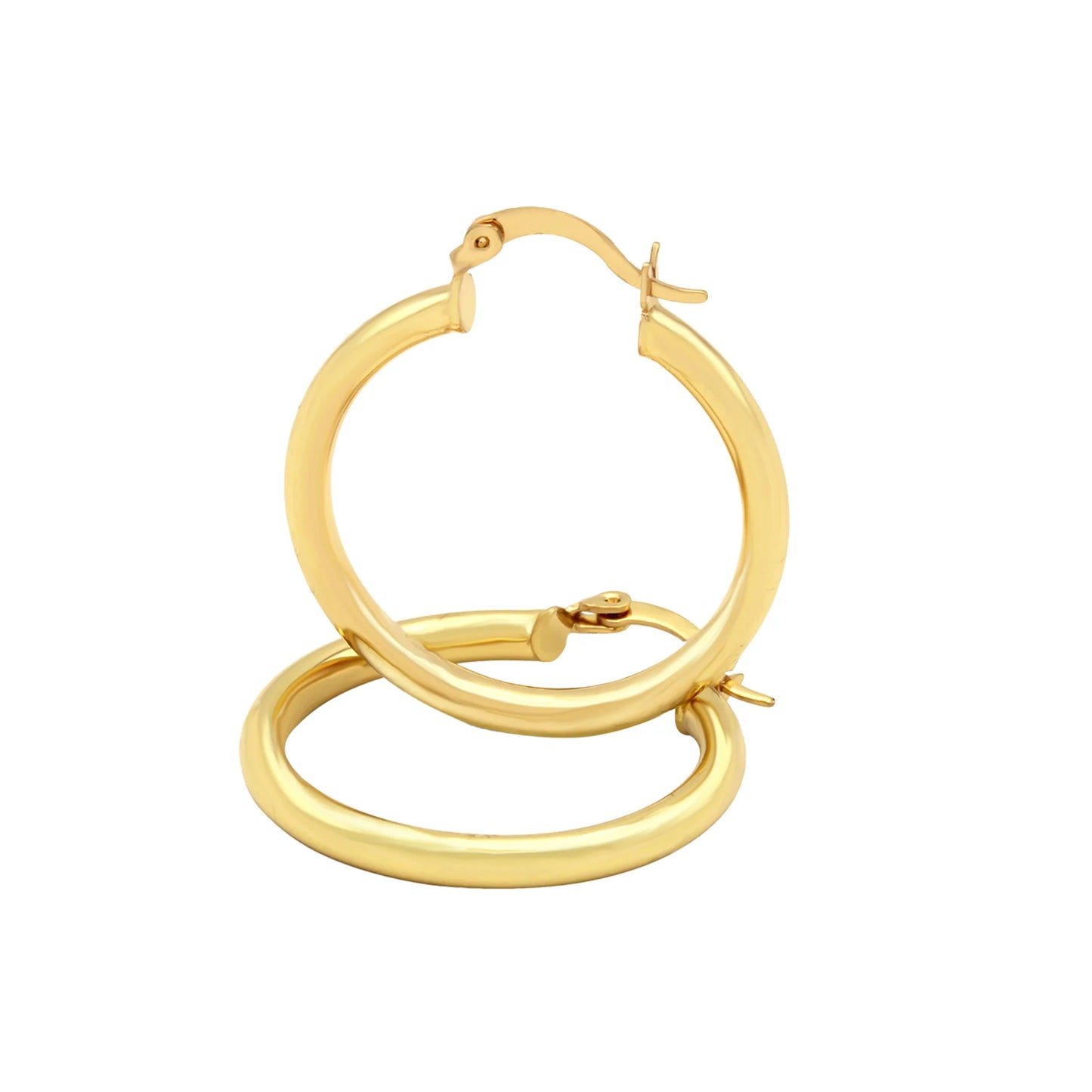 Classic 3mm 14k Gold Plated Hoop Earrings