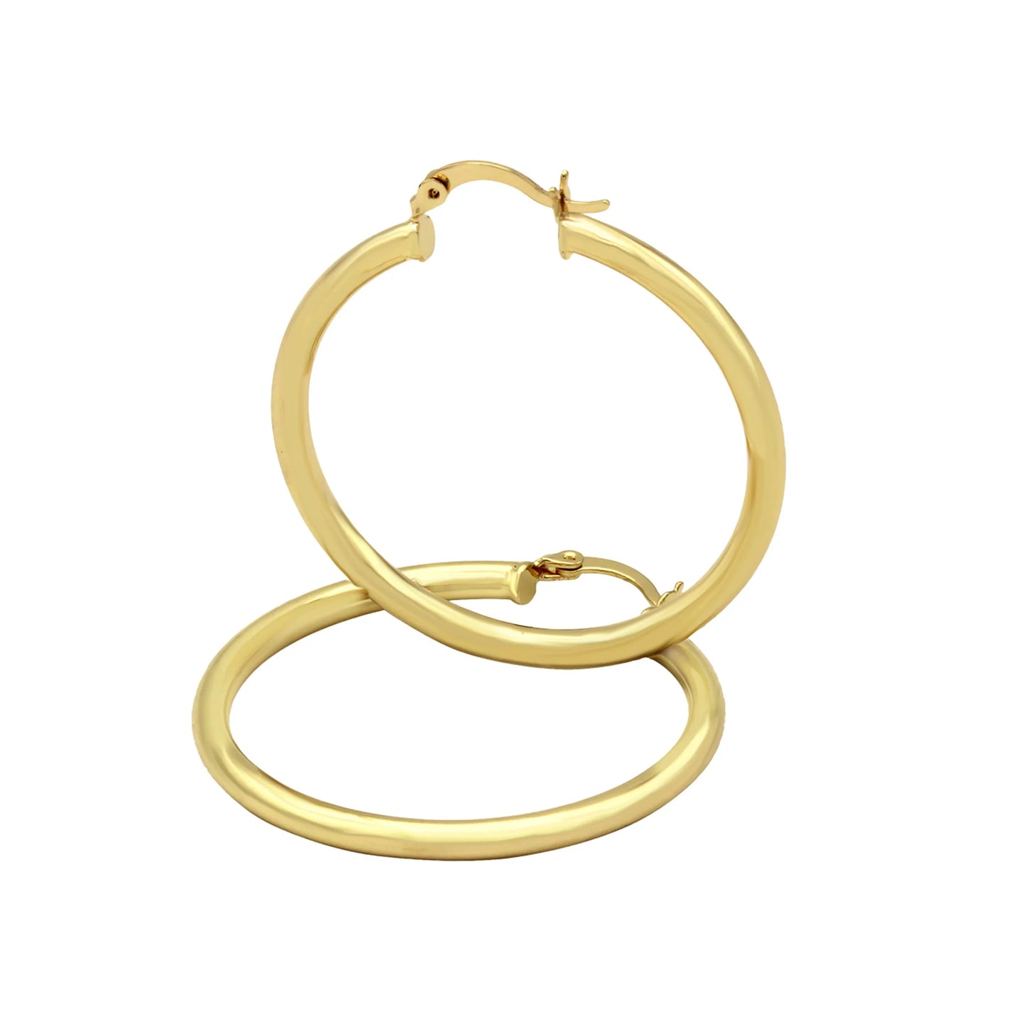 Classic 3mm 14k Gold Plated Hoop Earrings