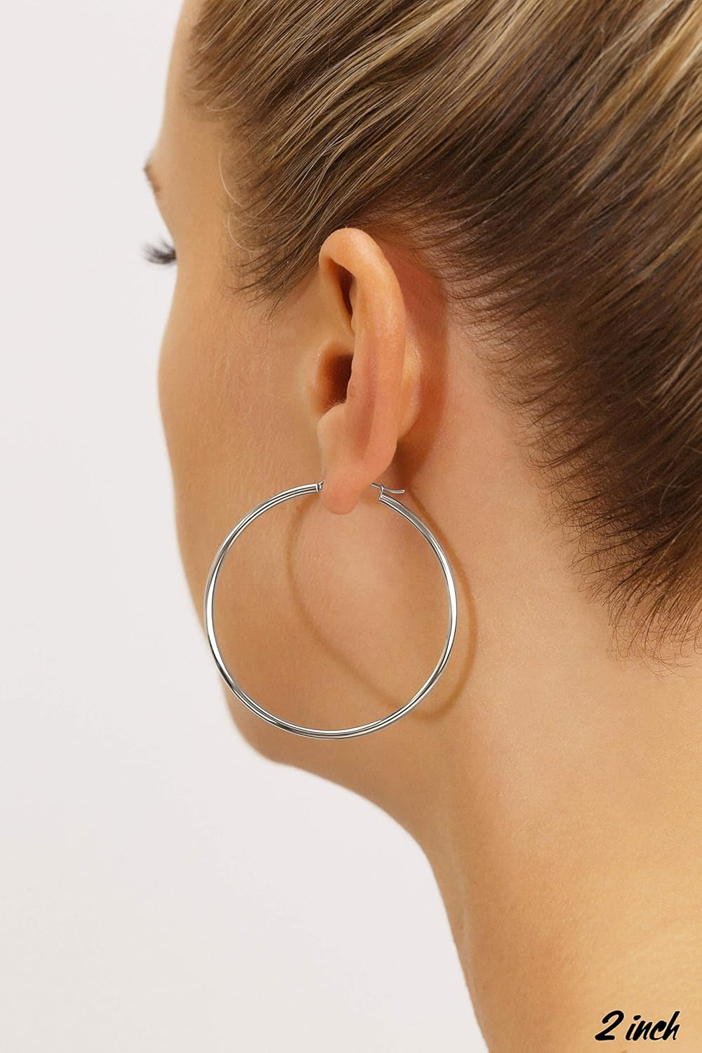 50mm 14K Gold Classic Hoop Earrings